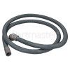 Monetti 2mtr. Drain Hose 17mm End With Slight Angle End 30mm, Internal Dia.s'