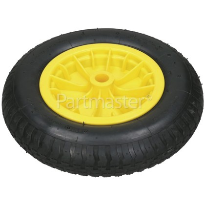 14" Wheelbarrow Wheel Tyre & Inner Tube - Yellow