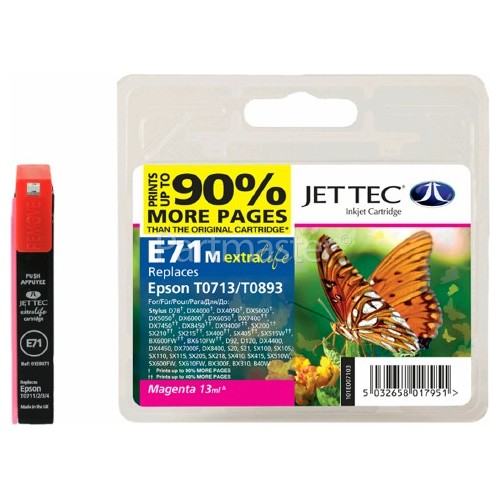 Jettec DX4400 Remanufactured Epson T0713 Magenta Ink Cartridge