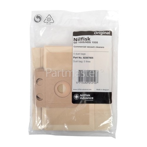 Nilfisk Dust Bag (Pack Of 5)