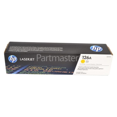 Hewlett Packard 100 Colour MFP M175nw Genuine 126A Yellow Toner Cartridge (CE312A)