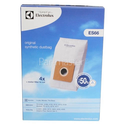 Electrolux ES66 / E66 / E66N Paper Bag (Pack Of 4)