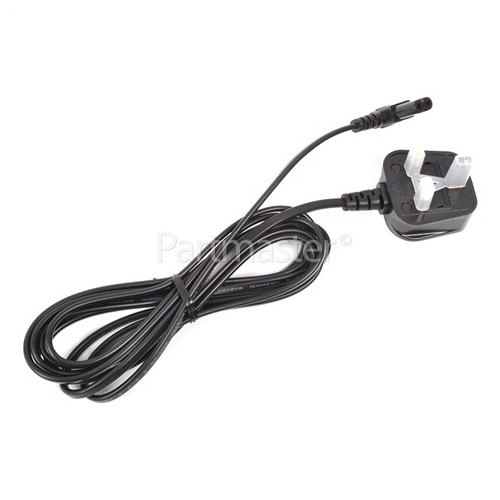 Figure-8 Right-Angled Mains Lead - UK Plug