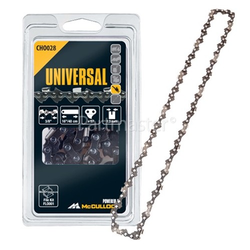 Universal Powered By McCulloch CHO028 40cm (16") 57 Drive Link Chainsaw Chain