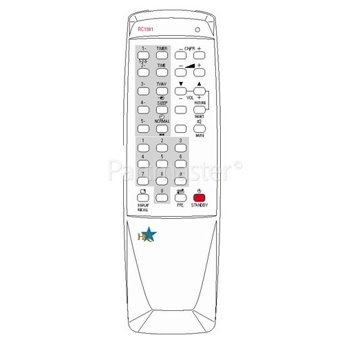 Remotes Obsolete. RC1901/HQ: Remote Conrad CTV1430/1488 Hinari CT19 Akura Emerson Tvcosd Formenti FA2125 Funai TV1400