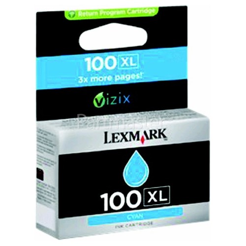 Lexmark Genuine 100XL Cyan High Yield Ink Cartridge - 14N1069E