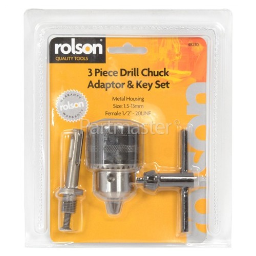 Rolson Drill Chuck With SDS Adaptor & Key