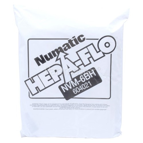 Numatic NVM6-BH Hepa-flo Open Synthetic Dust Bag (Pack Of 10)