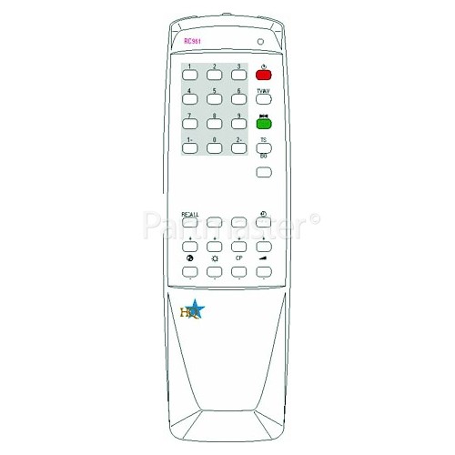 Condor 3790PS Remote Control IR962 0 RC961/HQ: