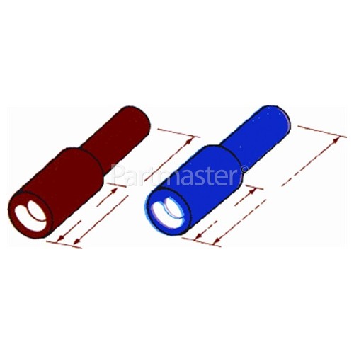 Bullet Connector Female Red Insulated