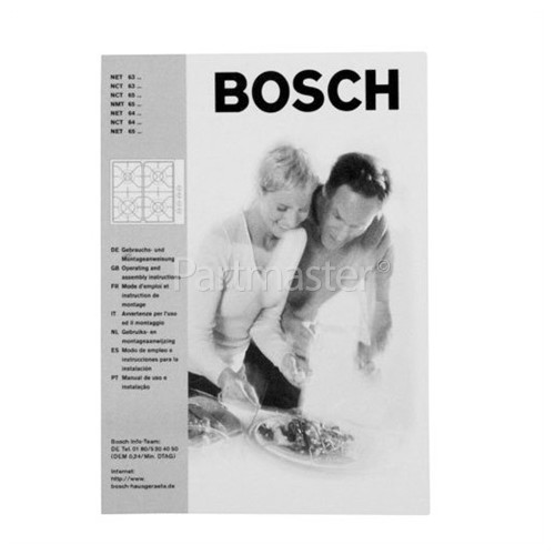 Bosch Neff Siemens Instruction Manual www.partmaster.co.uk