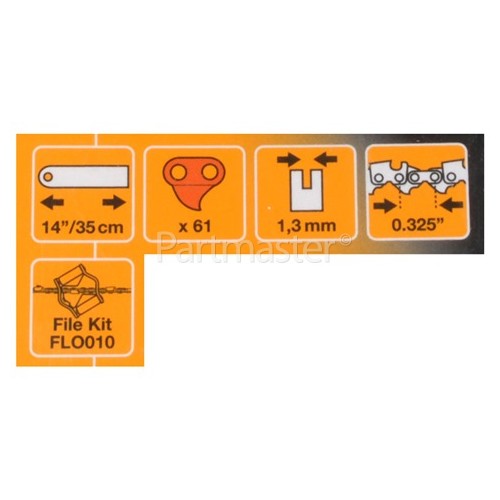 Homelite CHO044 14" 61 Drive Link Chainsaw Chain