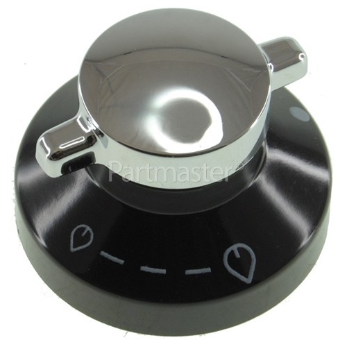Stoves Hob / Grill Control Knob Black & Chrome www.partmaster.co.uk