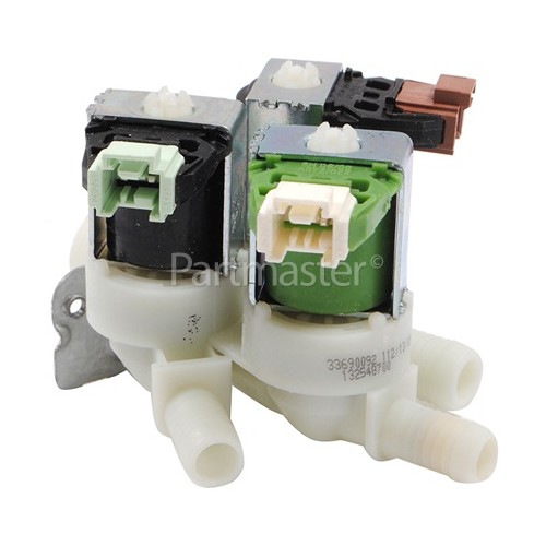 Zanussi Cold Water Triple Inlet Solenoid Valve : 180Deg. With Protected (push) Connectors