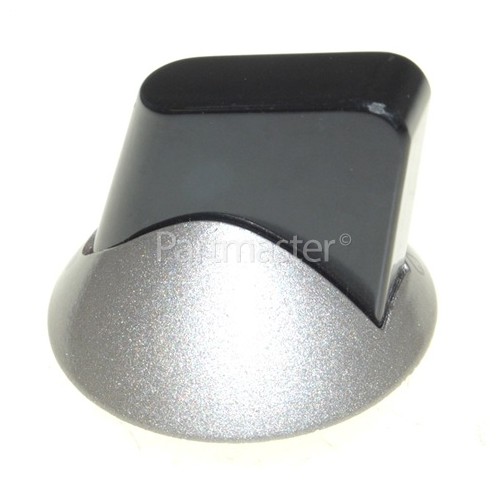 Zanussi Hob Control Knob - Chrome / Black