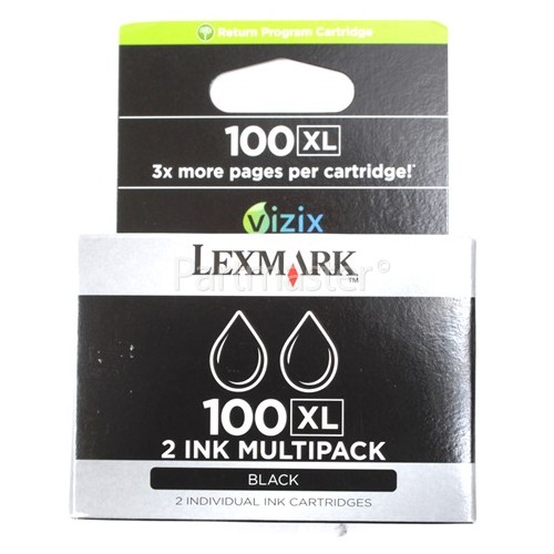 Lexmark Genuine 100XL Black High Yield Ink Cartridge Multi-Pack - 14N0848