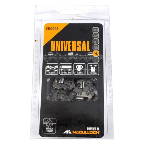 Universal Powered By McCulloch CHO048 40cm (16") 66 Drive Link Chainsaw Chain