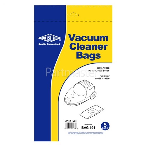 Ematic VP50 Dust Bag (Pack Of 5) - BAG191