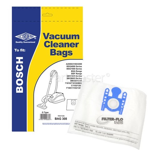 Ufesa Type G Filter-Flo Synthetic Dust Bags (Pack Of 5) - BAG308