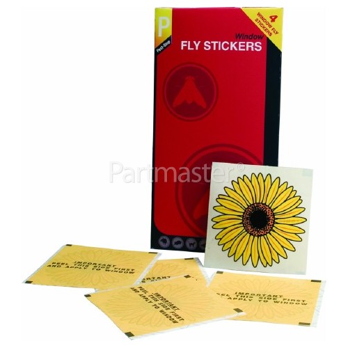 Pest Stop Window Fly Stickers (4 Individual Stickers) Pest Control)