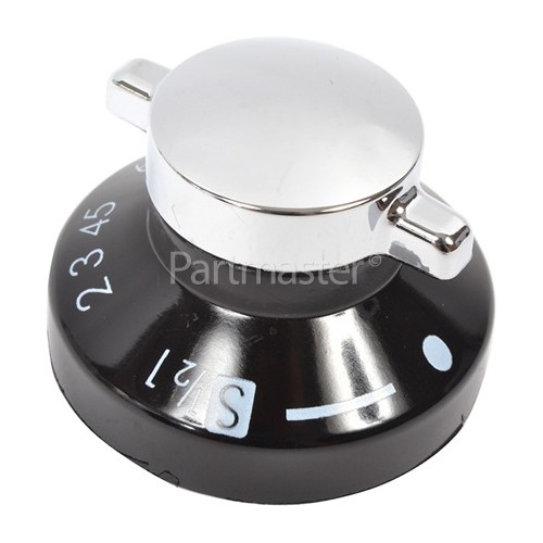 Stoves Main Oven Control Knob Black / Silver www.partmaster.co.uk