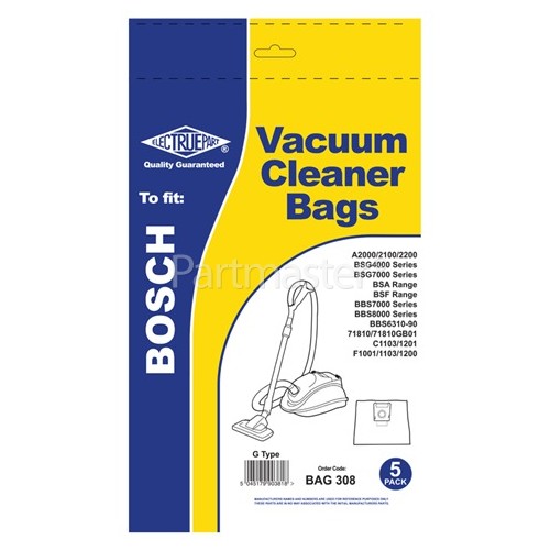 SP VACUTRONIC Type G Filter-Flo Synthetic Dust Bags (Pack Of 5) - BAG308