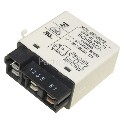 Miele G643 Heater Relay SCHRACK EU900005 16A/250VAC T70 www