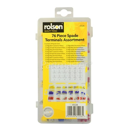 Rolson 76 Piece Assorted Terminal Kit