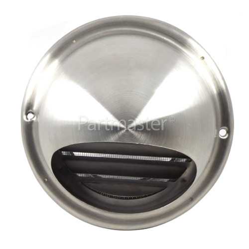 125mm Bull-Nose Vent With Grill - Stainless Steel