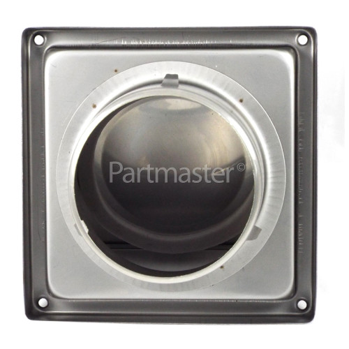 150mm Cowled Vent Outlet With Non-Return Flap - Stainless Steel