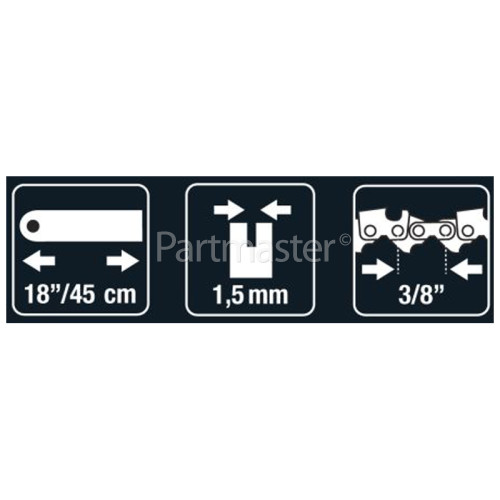 Pioneer Gardening P60 BRO068 45.72cm (18") 68 Drive Link Chainsaw Bar