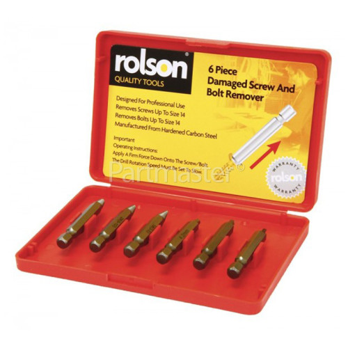 Rolson 6 Piece Screw & Bolt Remover