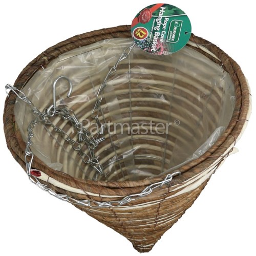 Kingfisher 12" Rope Cone Hanging Basket