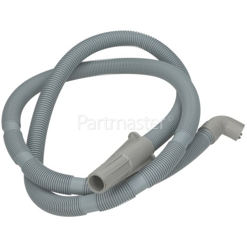 Electrolux 2.6Mtr. Drain Hose Long Straight 21mm To Right Angle End 21mm Internal Dia's. (UK)