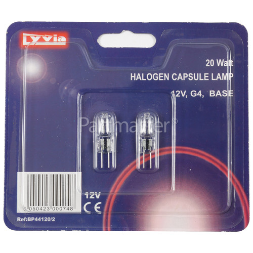 Lyvia 20W G4 Halogen Lamp - Pack Of 2