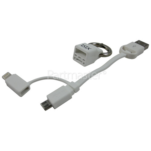 Apple iPad 1.0m Lightning & Micro USB Cable - White