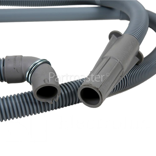 Zanussi 2. 54M Drain Hose : Both Right Angle End 21mm And Sraight End 21mm Internal Dia.s