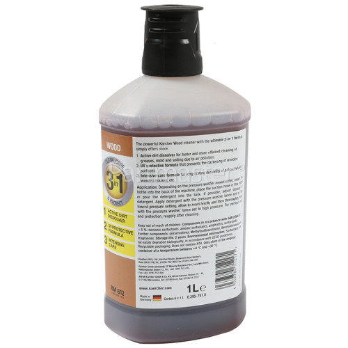 Karcher 3in1 Plug 'N' Clean Wood Cleaner Detergent 1 Litre www