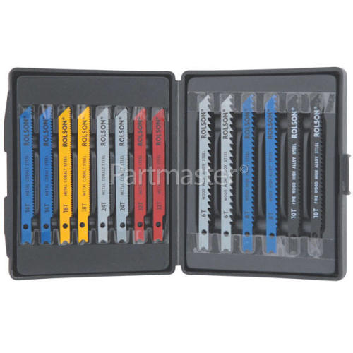 Rolson 14 Piece Jigsaw Blade Assortment Set