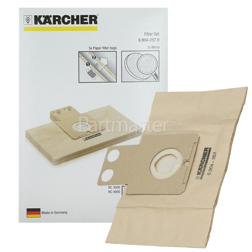 Karcher Paper Dust Bags & Micro Filter (Pack Of 5)