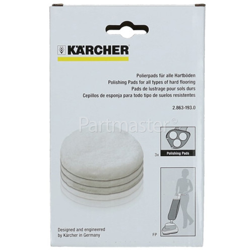 Karcher FP222 All Round Polishing Pads - Pack Of 3