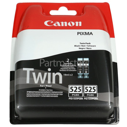 Canon MG5250 Genuine PGI-525PGBK Black Ink Cartridge Twin Pack