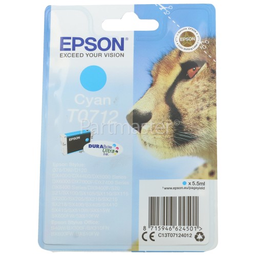 Epson 7400 Genuine T0712 Cyan Ink Cartridge