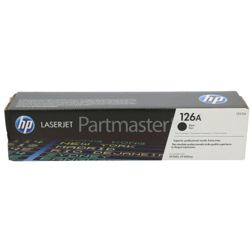 Hewlett Packard 100 Colour MFP M175nw Genuine 126A Black Toner Cartridge (CE310A)