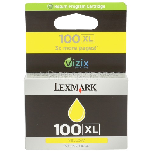 Lexmark Genuine 100XL Yellow High Yield Ink Cartridge - 14N1071E