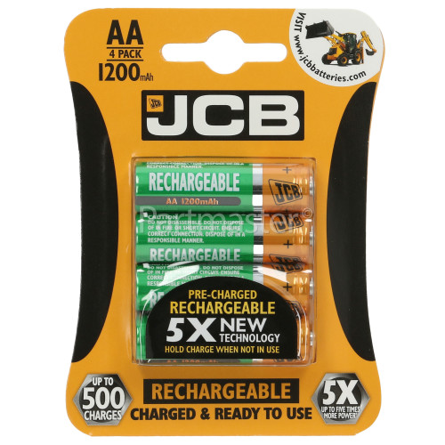 JCB AA NiMH 1200mah Rechargeable Batteries