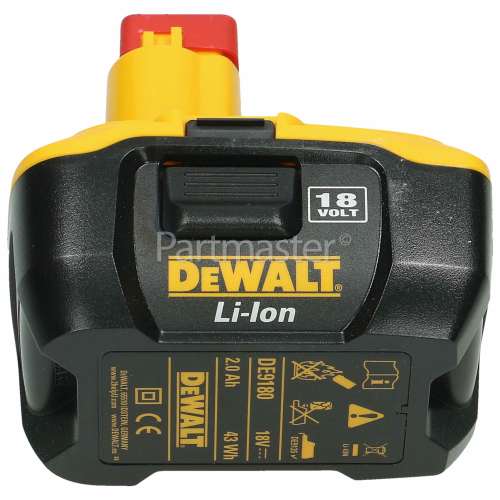 Dewalt DE9180 18V Nano Technology Li-Ion Power Tool Battery