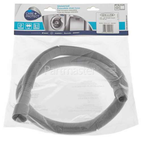 Care+Protect 4m Extendable Washing Machine / Dishwasher Drain Hose 19x29mm Diameter