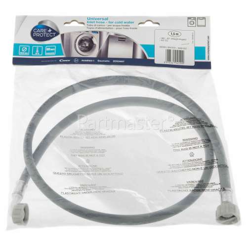 Care+Protect 1.5m Cold Water Inlet Hose Grey 10x15mm Diameter