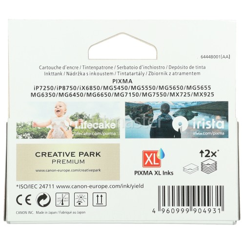 Canon Genuine CLI-551CXL High Capacity Cyan Ink Cartridge - 6444B001